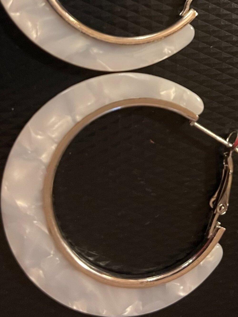 Acrylic White Earrings